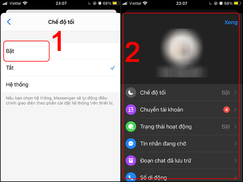 Cách bật chế độ Dark Mode Messenger trên điện thoại, máy tính chi tiết